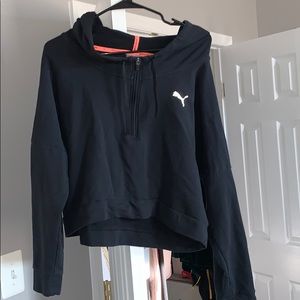 PUMA cropped hooded sweatshirt
